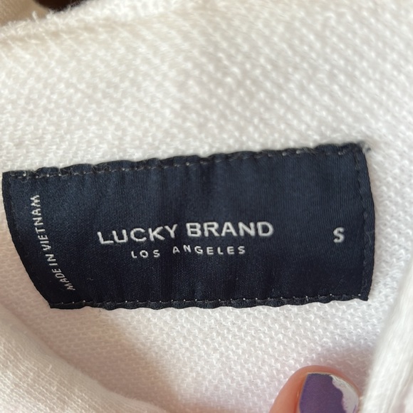 Lucky All Cotton Hoodie Sweatshirt with “Born Lucky” Color Graphic - Picture 4 of 5